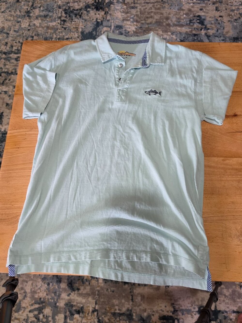 Orvis Polo Shirt | Light Beige | Fish Logo | Size M